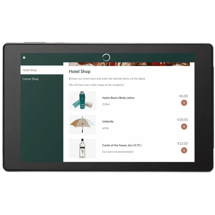 SuitePad In-Room Tablet — Digital Guest Directory